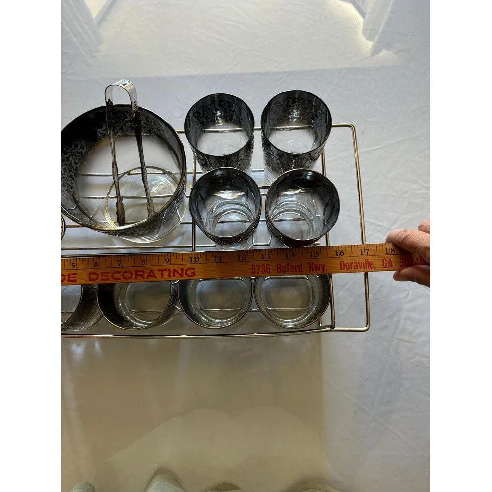 Silver Fade by Vitreon Queens Lusterware, ltd Bar Set